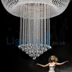 Modern Classic Downlight Electroplated Chandelier Crystal Rain Drop Light