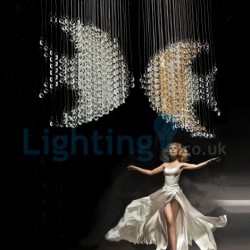4 Light Fish Modern Classic Downlight Electroplated Chandelier Crystal Rain Drop Light