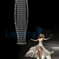 13 Light Spiral Modern Classic Downlight Electroplated Chandelier Crystal Rain Drop Light