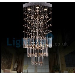 4 Light Modern Classic Downlight Electroplated Chandelier Crystal Rain Drop Light