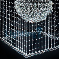 Three Balls Modern Classic Downlight Electroplated Chandelier Crystal Rain Drop Light