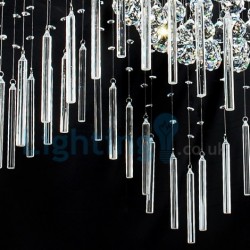 Modern 15 Light Classic Downlight Electroplated Chandelier Crystal Rain Drop Light