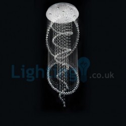 10 Light Modern Classic Downlight Electroplated Chandelier Crystal Rain Drop Light