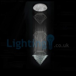 9 Light Modern Classic Downlight Electroplated Chandelier Crystal Rain Drop Light