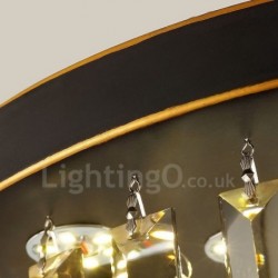 Retro Round Grey Crystal Ceiling Lights for