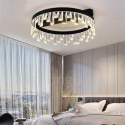 Modern Minimalist Creative Circular Ceiling Crystal Light Room