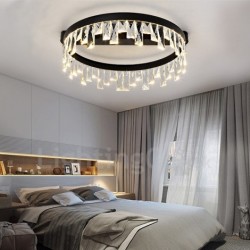 Modern Minimalist Creative Circular Ceiling Crystal Light Room