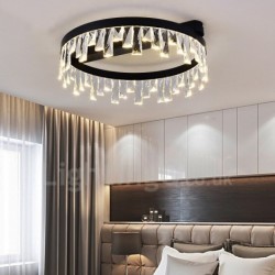 Modern Minimalist Creative Circular Ceiling Crystal Light Room