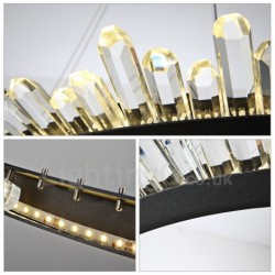 Modern Ring Shape Crystal Pendant Lights