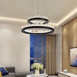 Modern Fashion Double Circle Crystal Pendant Lights