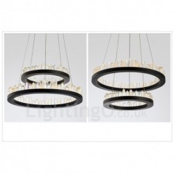 Modern Fashion Double Circle Crystal Pendant Lights