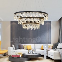 Modern Circle Design Crystal Pendant Lights