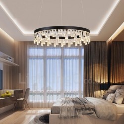 Modern Circle Design Crystal Pendant Lights