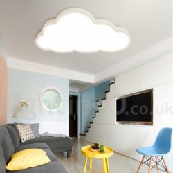 Ultra-Thin Kids Room Clouds Dimmable LED Modern Contemporary Nordic Style Flush Mount Ceiling Lights with Acrylic Shade for with Remote Control - Also Can Be Used As Wall Light