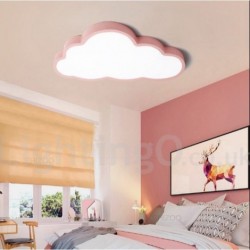 Ultra-Thin Kids Room Clouds Dimmable LED Modern Contemporary Nordic Style Flush Mount Ceiling Lights with Acrylic Shade for with Remote Control - Also Can Be Used As Wall Light