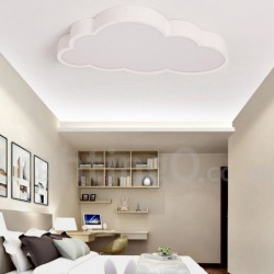 Ultra-Thin Kids Room Clouds Dimmable LED Modern Contemporary Nordic Style Flush Mount Ceiling Lights with Acrylic Shade for with Remote Control - Also Can Be Used As Wall Light