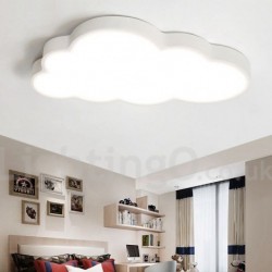 Ultra-Thin Kids Room Clouds Dimmable LED Modern Contemporary Nordic Style Flush Mount Ceiling Lights with Acrylic Shade for with Remote Control - Also Can Be Used As Wall Light