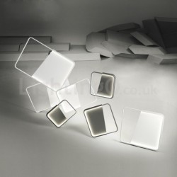 Modern Minimalist Ultra-thin 5cm Aluminum Square Flush Mount Ceiling Lights