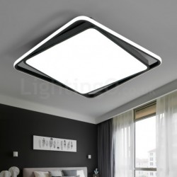 Modern Exquisite Black White Square Flush Mount Ceiling lamp Room