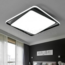 Modern Exquisite Black White Square Flush Mount Ceiling lamp Room