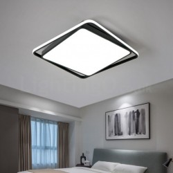 Modern Exquisite Black White Square Flush Mount Ceiling lamp Room
