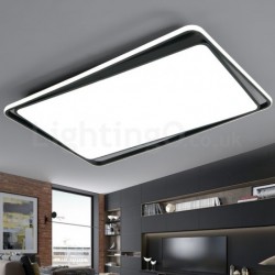 Modern Fashion Black White Rectangle Flush Mount Ceiling lamp Room