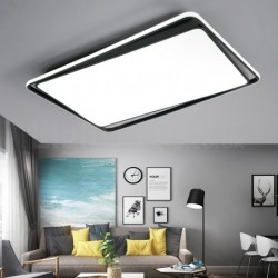 Modern Fashion Black White Rectangle Flush Mount Ceiling lamp Room