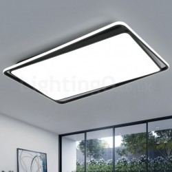 Modern Fashion Black White Rectangle Flush Mount Ceiling lamp Room