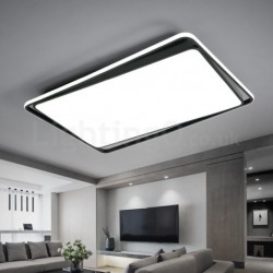 Modern Fashion Black White Rectangle Flush Mount Ceiling lamp Room