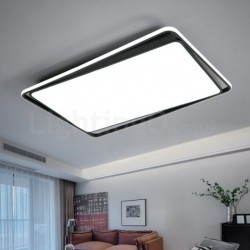 Modern Fashion Black White Rectangle Flush Mount Ceiling lamp Room