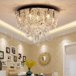 Luxury Crystal Flush Mount Ceiling Lamp Post Modern Lamp