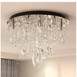 Luxury Crystal Flush Mount Ceiling Lamp Post Modern Lamp