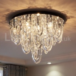 Luxury Crystal Flush Mount Ceiling Lamp Post Modern Lamp