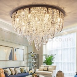 Luxury Crystal Flush Mount Ceiling Lamp Post Modern Lamp