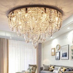 Luxury Crystal Flush Mount Ceiling Lamp Post Modern Lamp