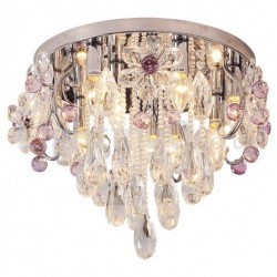 Luxury Round Crystal Flush Mount Ceiling Lights