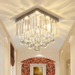 Modern Square Crystal Flush Mount Ceiling Lights