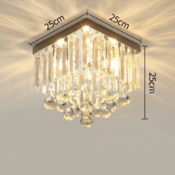 Modern Square Crystal Flush Mount Ceiling Lights