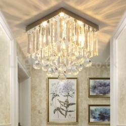 Modern Square Crystal Flush Mount Ceiling Lights