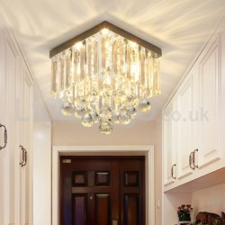 Modern Square Crystal Flush Mount Ceiling Lights