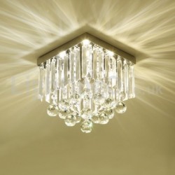 Modern Square Crystal Flush Mount Ceiling Lights