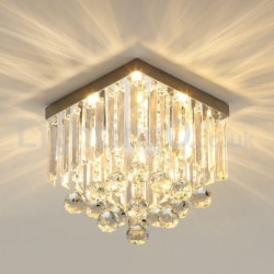 Modern Square Crystal Flush Mount Ceiling Lights