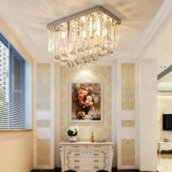 Contemporary Square Crystal Flush Mount Ceiling Lights