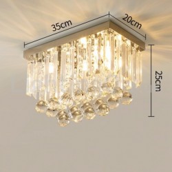 Contemporary Square Crystal Flush Mount Ceiling Lights