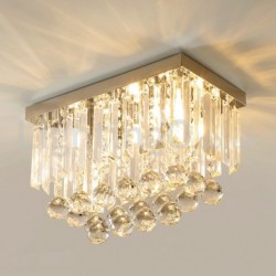 Contemporary Square Crystal Flush Mount Ceiling Lights