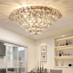 Contemporary 12 Inch / 22 Inch Round Crystal Flush Mount Ceiling Lights