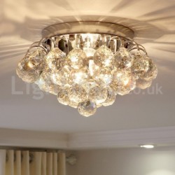 Contemporary 12 Inch / 22 Inch Round Crystal Flush Mount Ceiling Lights