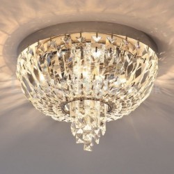 Contemporary Exquisite Round Flush Mount Crystal Ceiling Lights