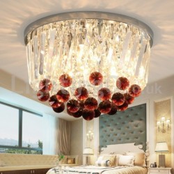 Contemporary Round Flush Mount Crystal Ceiling LightsChildren's Room