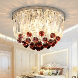 Contemporary Round Flush Mount Crystal Ceiling LightsChildren's Room